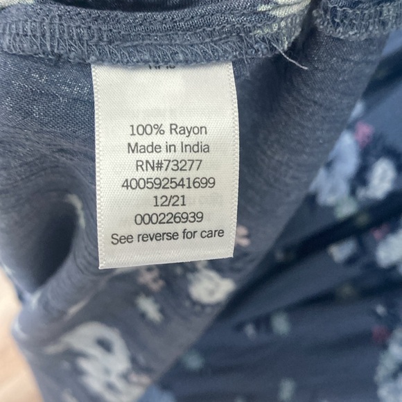 3/$33 So dress floral print off the shoulder smocked top boho long casual XS jr - Picture 12 of 17